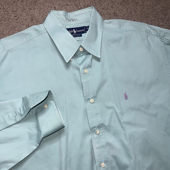 Ralph Lauren Other - VTG Ralph Lauren Oxford Dress Shirt Size XL Button Up Polo Pony Logo Classic Fit